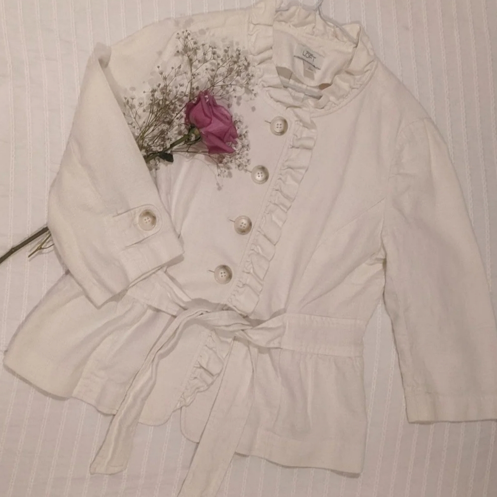 Ann Taylor LOFT Ruffled Blazer